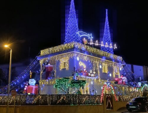 Espectaculars decoracions nadalenques a algunes de les cases del barri de Pinemar