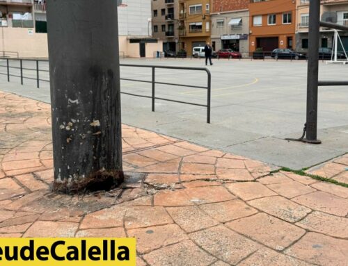 Fanal oxidat a la plaça Lluís Gallart